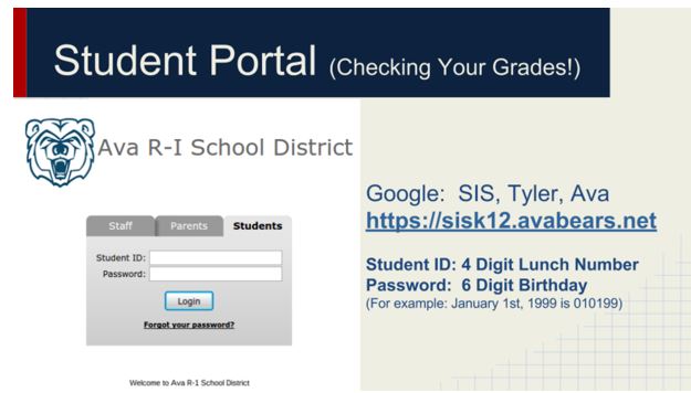 Student Portal Instructions